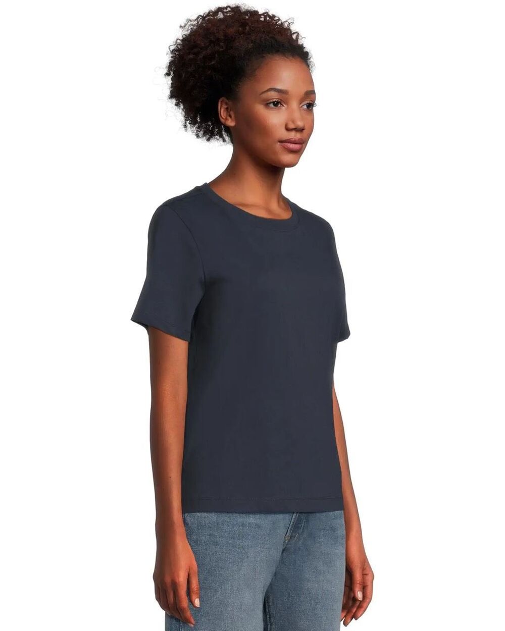 L.L. Bean Women's Signature Premium Essential Short Sleeve Tee Navy XL NEW